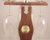 Handmade Bottle Neck Wine Glass Holder in Hardwood