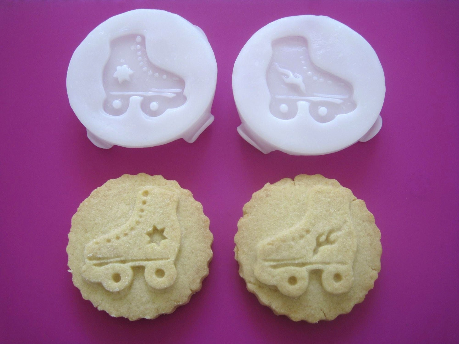 ROLLER Skate COOKIE STAMP recipe and instructions - make your own decorative cookies