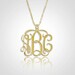 Personalized Monogram Necklace in 18kt Gold Plated Sterling Silver