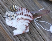 Scallop Hair Clip - Handmade Seashell Hair Accessory designed with Natural Seashells and Snap Hair Clip