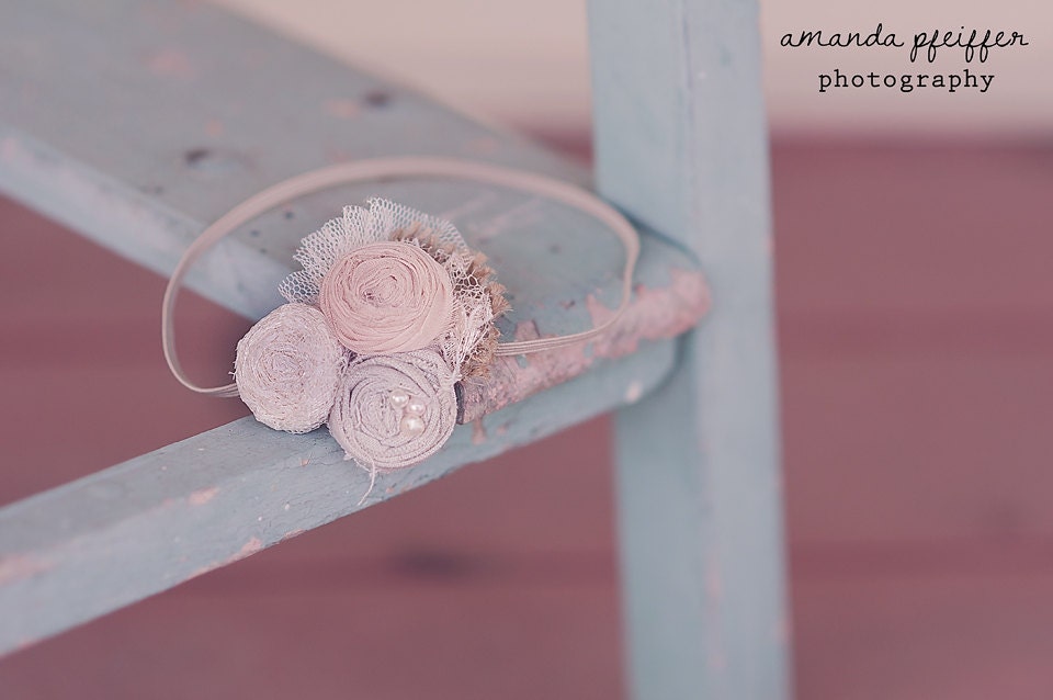 The Polly - Vintage Boutique Headband, newborn headband, photo prop, photography, baby, toddler, children, girl, adult headband 