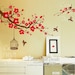 Nursery wall decal flowers birds birdcage wall sticker nature wall mural children office decal -Z157 by cuma