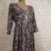 RESERVED - Grunge Dress - 80s/90s Purple and Beige Flower Print