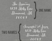 Calligraphy Return Address Stamp - Personalized Return Address Stamp - Dip Pen Calligraphy