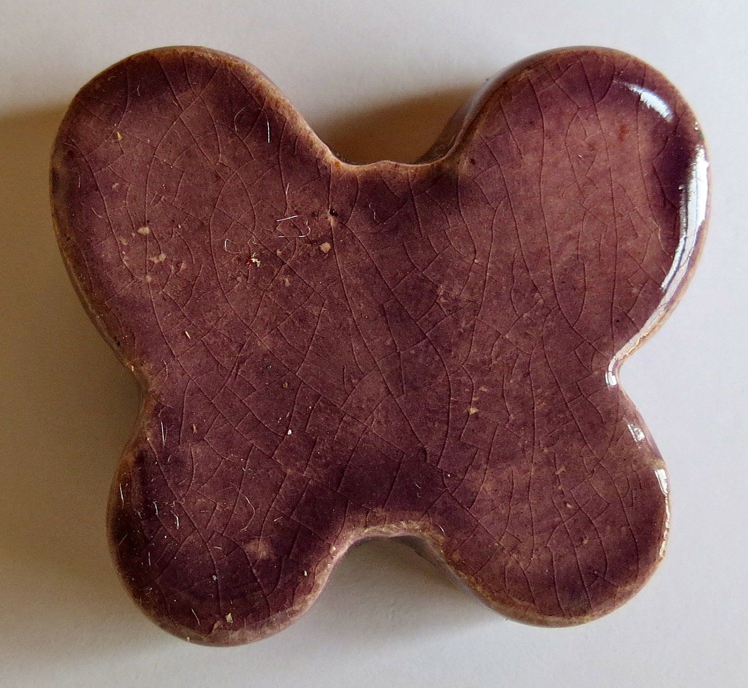 BUTTERFLY - PURPLE Art Glaze - Inspirational Art Piece - Inner Art Peace - Ceramic