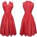 Vintage 1950s Dress ANNE FOGARTY Cotton Print Pleated Bodice Full Gathered Skirt