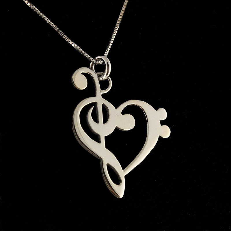 Clef Heart Necklace