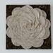 RESERVED FOR JESSICA Brown and Oatmeal Tan Felt Flower on Cork Wall Hanging Decoration