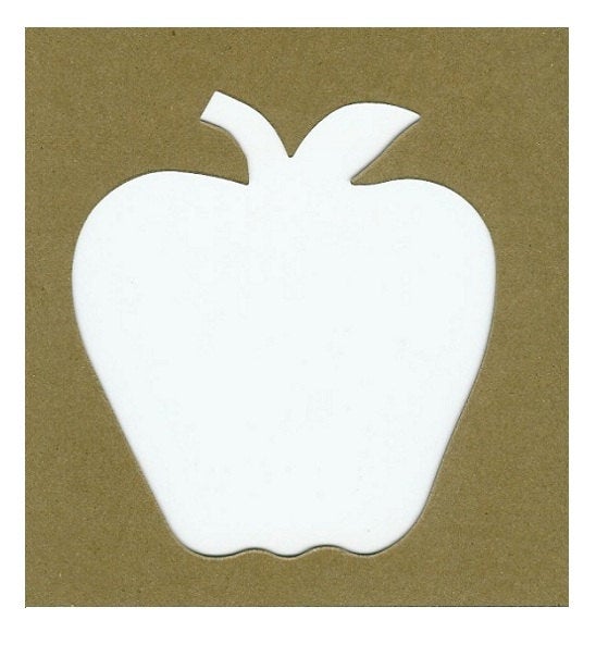2 sets Apple Cardboard Stencils 5 inches 12.7 cm by ScrapnCraftz