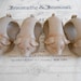 Pig Napkin Rings, Four Little Vintage Piggies Sepia Colored in Stoneware
