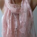 womann Super elegant Shawl / Scarf with Lacy Edge light pink