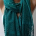 Green Elegance and Lace Shawl - Scarf Pareo-