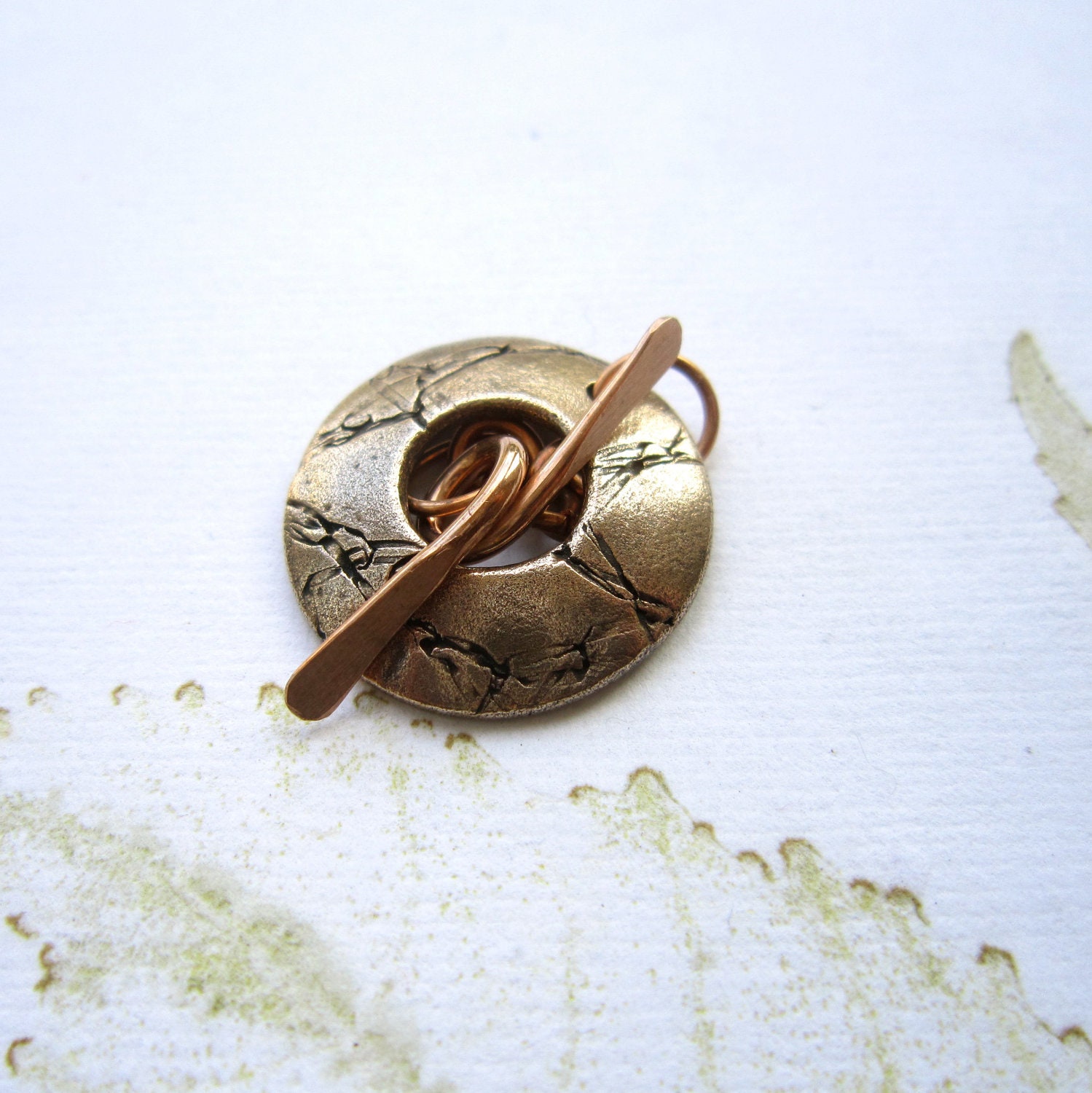 Handmade toggle clasp round toggle clasp 2cm by THEAElements