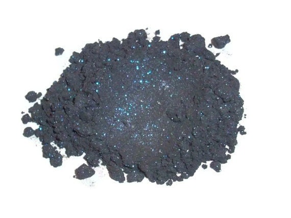 Galaxy Black Blue Glitter Mineral Eye Shadow Eyeliner