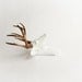 Faux Taxidermied - The Lydia- White W/ Bronze Metallic Antlers Resin Deer Head- Stag Resin White Faux Taxidermy- Chic & Trendy