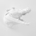 White Faux Taxidermy - The Ralph - White Resin Alligator Head- Crocodile Resin White Faux Taxidermy- Chic & Trendy