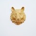 The Hudson - 1 Gold Mini Resin Bear Head- Resin White Faux Taxidermy- Chic & Trendy