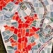 Stained Glass Mosaic Surfboard 5ft  Wall Art on Wood Base - Sea Turtles, Ocean and Coral