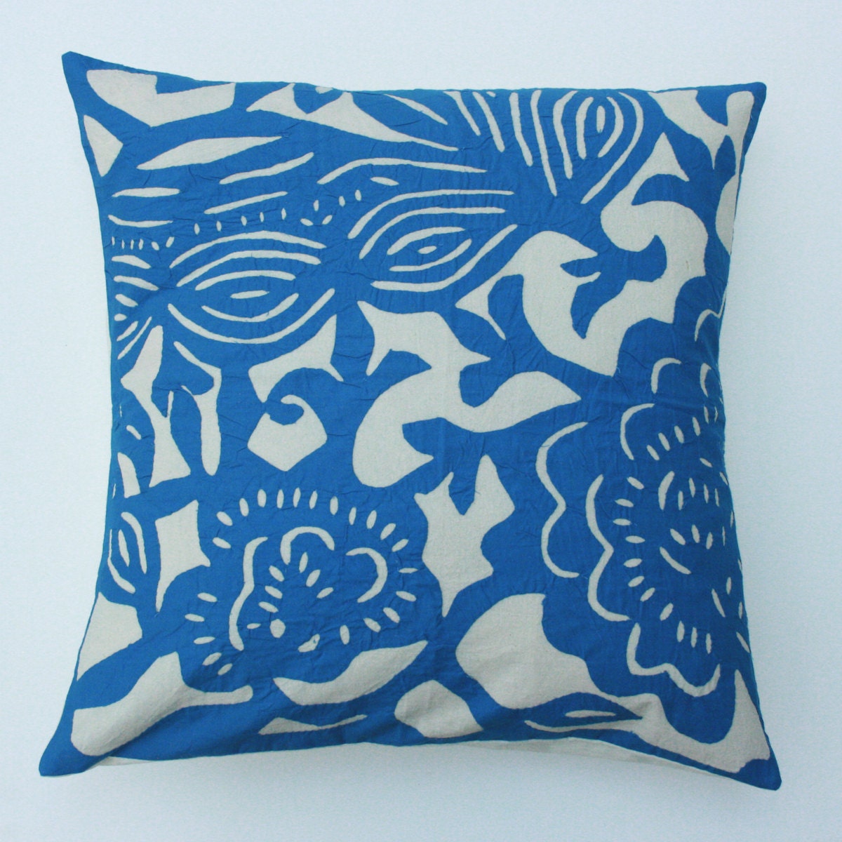 Beautiful Blue Butterfly Pillow in 16x16 inches