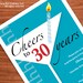 Martini Cheers Surprise 30th Birthday DIY Invitation, printable digital file