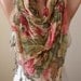 New - Colorful Linen Scarf  with Trim Edge