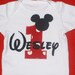 Mickey Mouse 1st birthday onesie