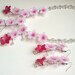 Flower necklace- Flower earrings- Sakura flower- Pink jewellery