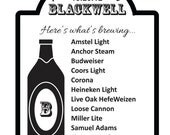 Beer Bar Menu - Weddings and Events