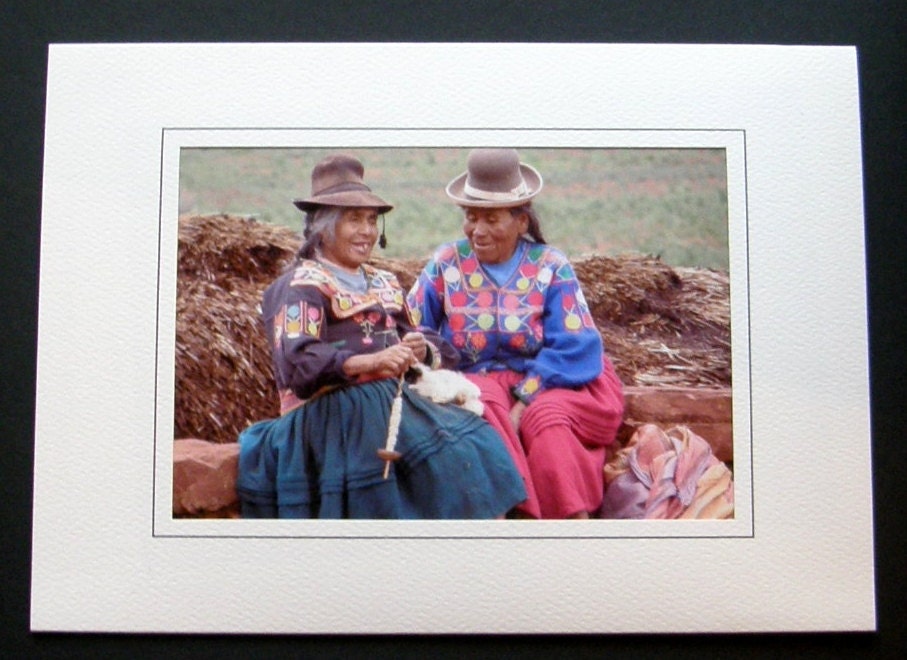 Peruvian Gossiping Ladies Greeting/Note Card