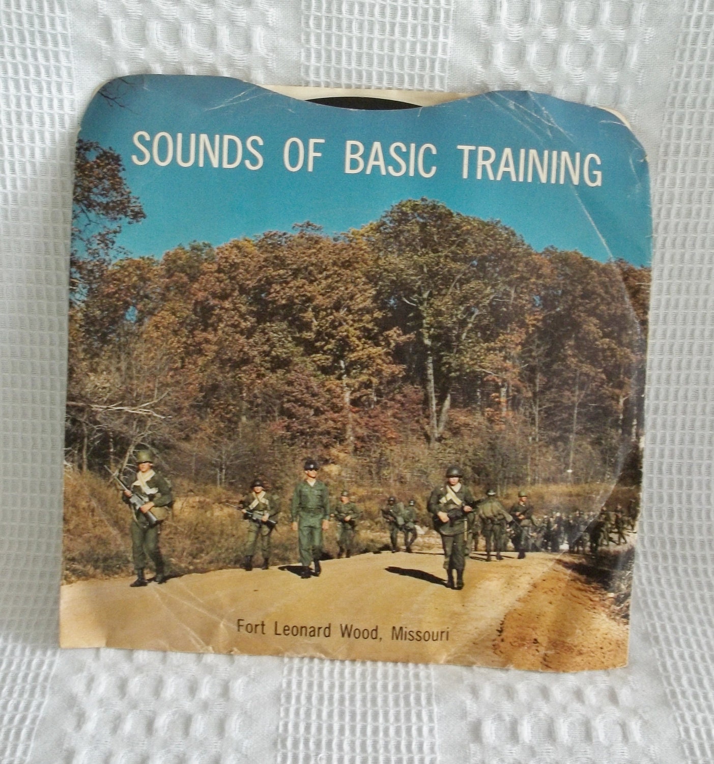 Sounds of Basic Training, US Army Training Center, Fort Leonard Wood Missouri, vinyl record album, 7" Jostens SBT-4, 33 RPM