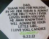 For Your Wedding Men Satin Banded Handkerchief for Father of  Bride