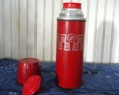 red vintage thermos