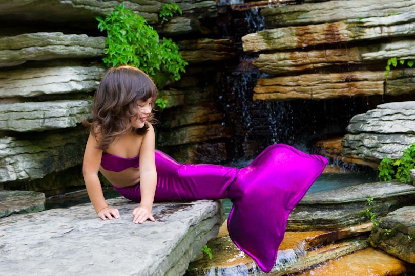 Mermaid Costume Size Large - Pink Mermaid Tail for Little Girls size 8-10