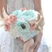 Deposit for Bea - Mint fabric flowers combined with apricot and white paper flowers