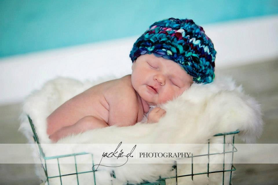 OOAK Handspun newborn hat - Ready to ship