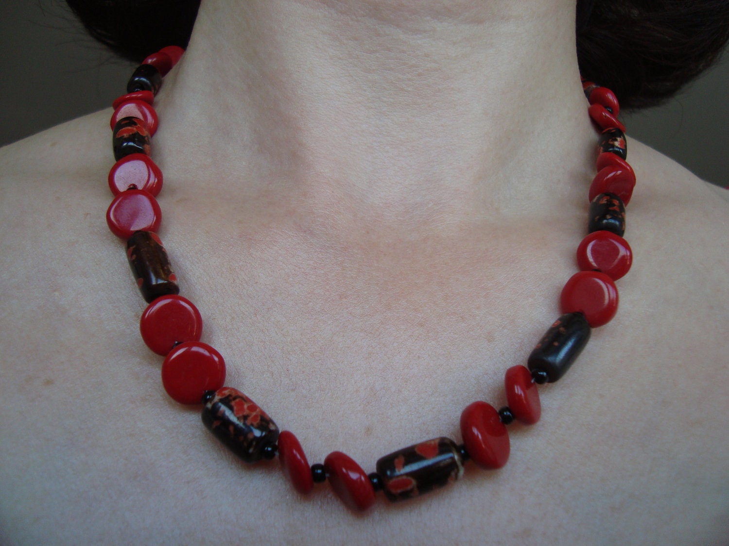 Scarlet Evening Necklace