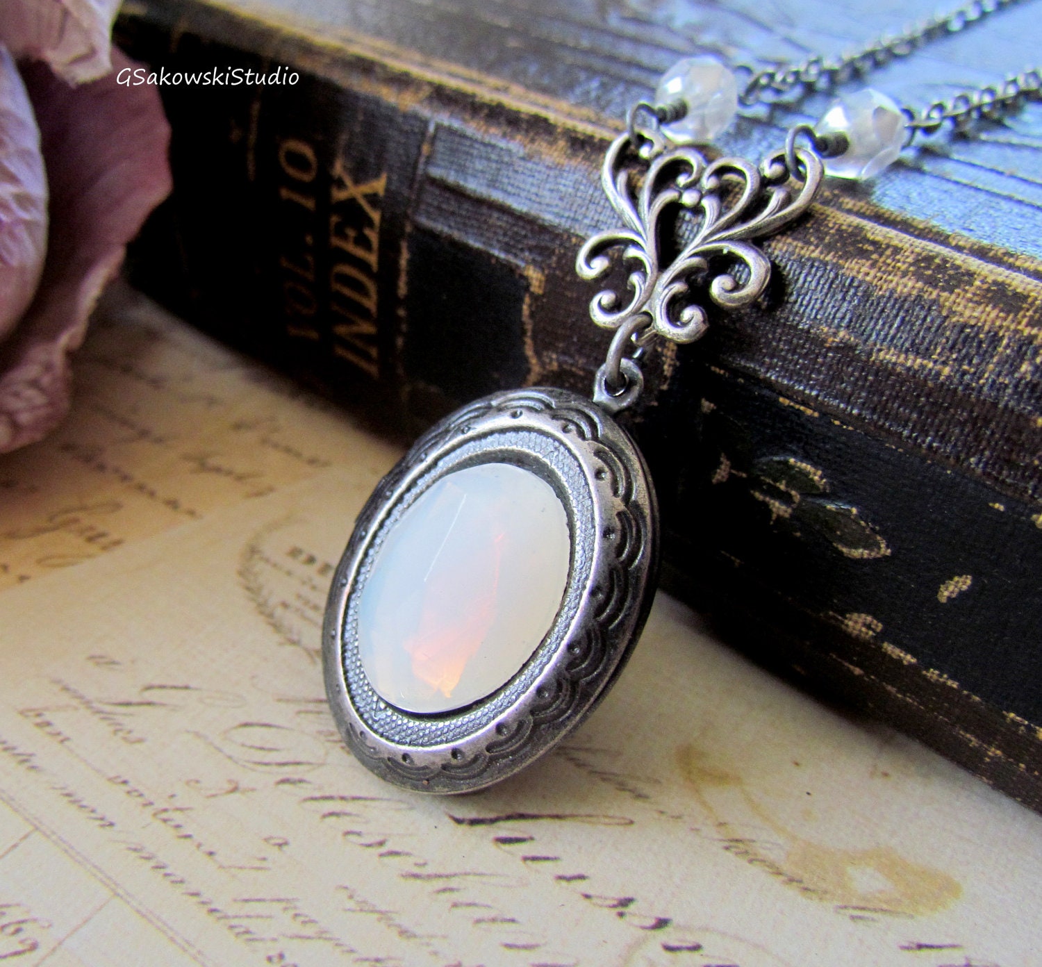 opal locket