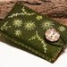 iPhone cover cell phone case felt iphone 3 4 5 sleeve olive green emboidered