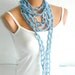 Blue, sailor rope, lariat scarf, Fashion infinity woman scarves,  summer scarf... Special design for you...
