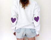 Elbow Heart Sweatshirt - Purple