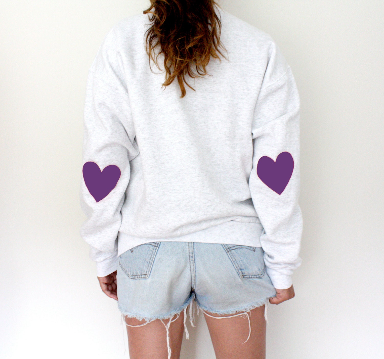 Elbow Heart Sweatshirt - Purple