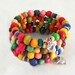 Wooden beaded bracelet - colorful