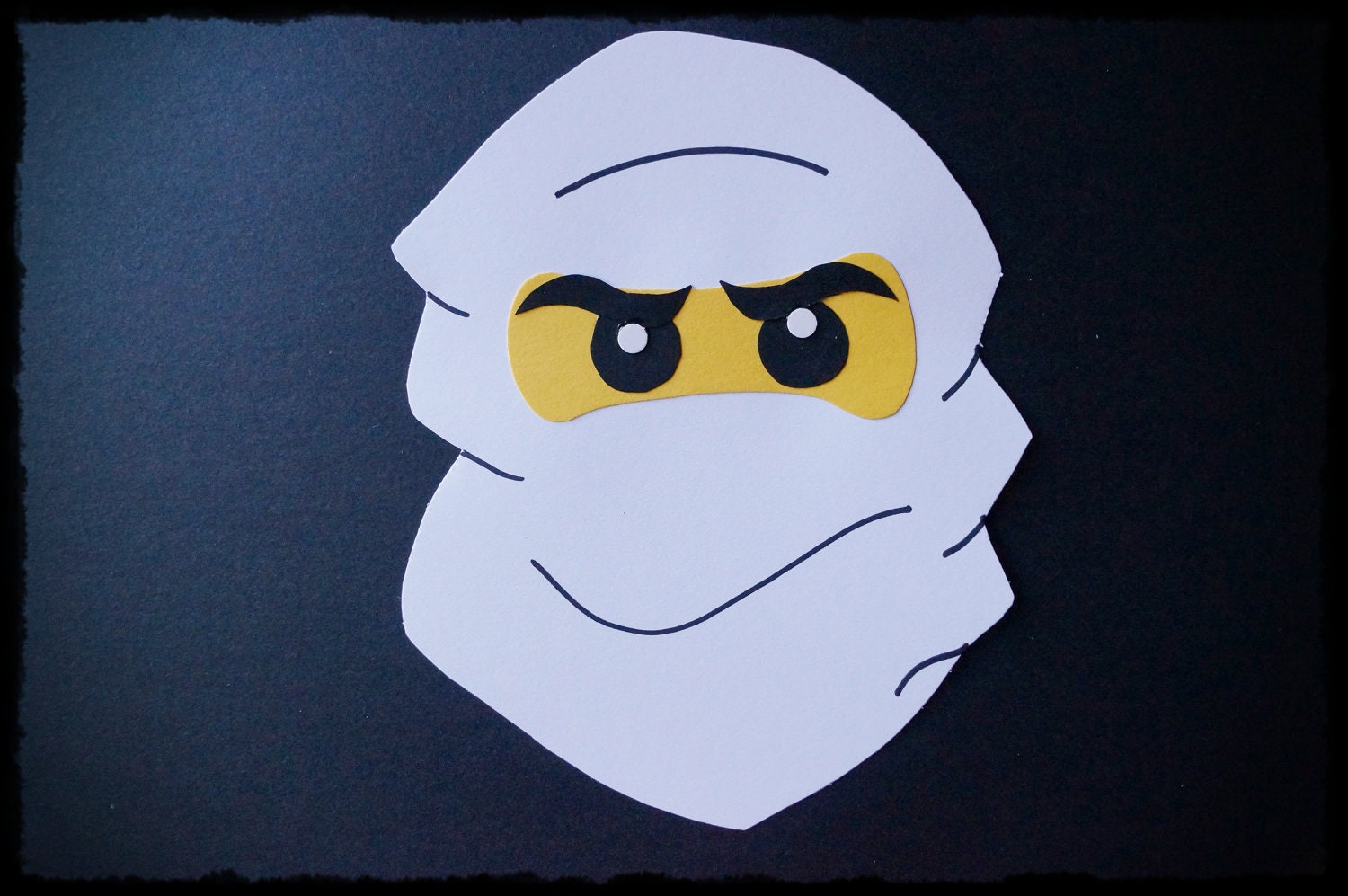 Lego Ninjago WHITE Ninja Paper Head Party / Home Decor