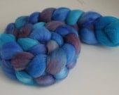 Handpainted Falkland Fiber for Spinning or Felting 4 ounces "Come On Back To Me"