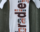 Hand Appliqued Personalized Infant Baby Boy Gown