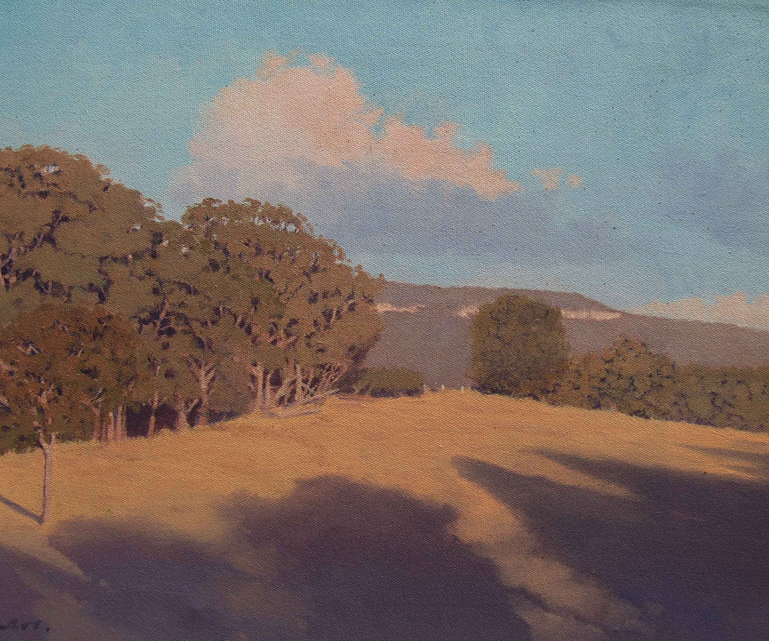 Early Morning Shadows      An original Australian landscape oil painting - StevenHeyenArt