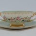Reserved for Rebecca VINTAGE Hand Signed 1952 English Porcelain Soup Dish or Tea Dish with Plate, Tea Cup