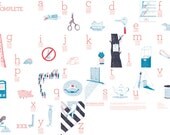 A-Z Animal Objects Poster (A2 size)
