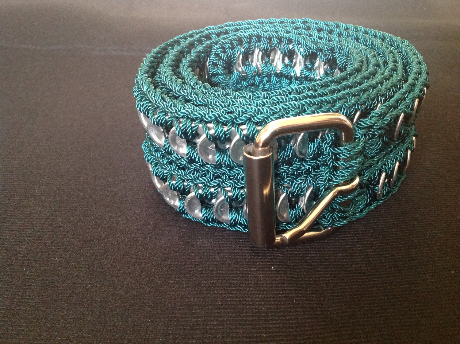 Teal Pop Tab Belt Bold