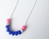 Neon Accent Clay Necklace